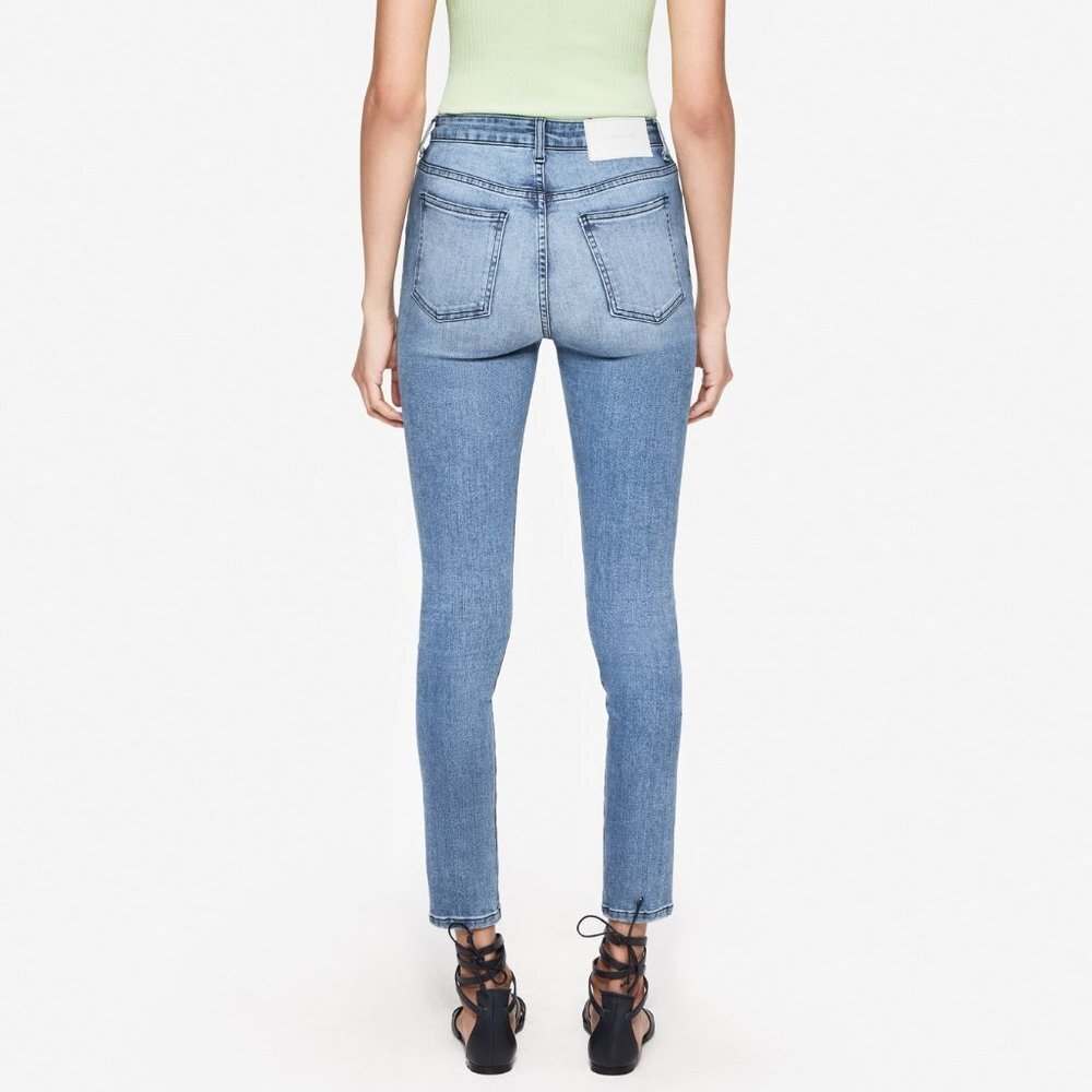 Jonathan Simkhai Jensen Darted Denim Blasted Jeans 25 29 Orig $225 New 90s Style - Picture 6 of 6